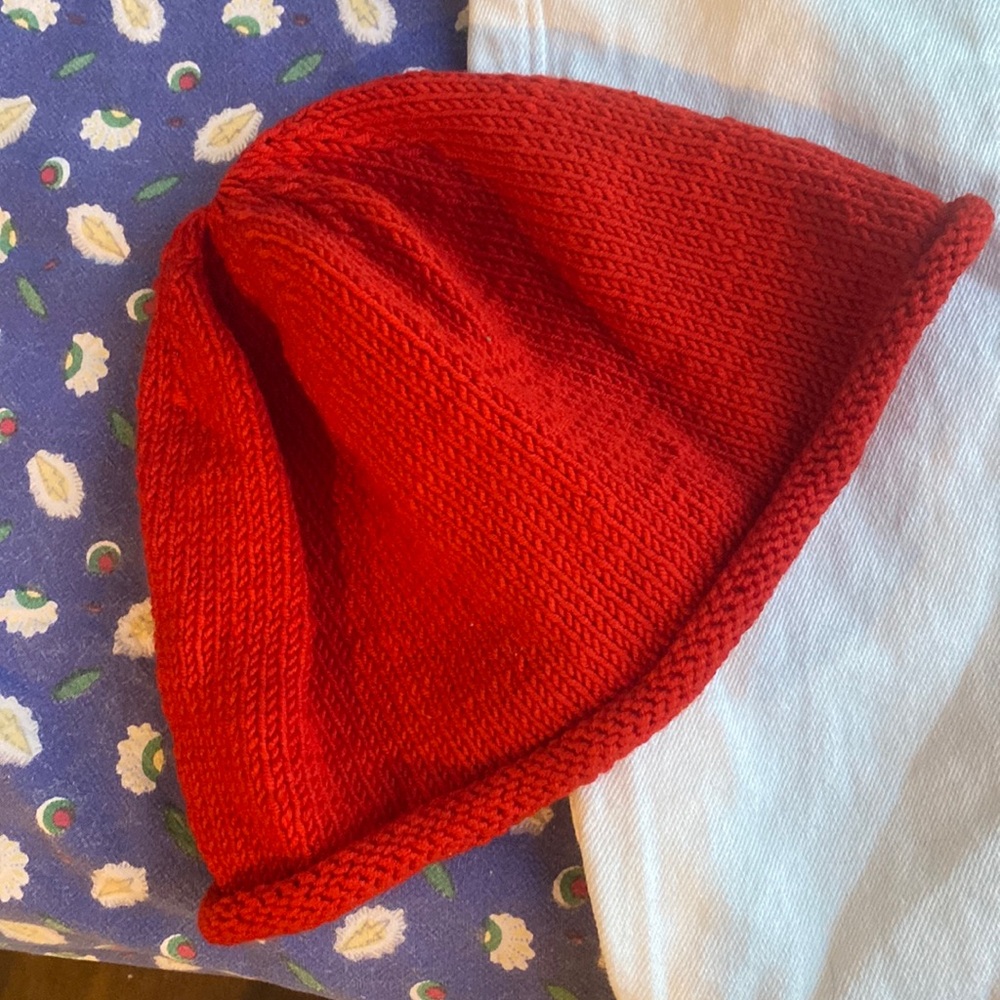 Totally cute red child’s hat, red